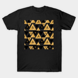 Black and Golden Triangles T-Shirt